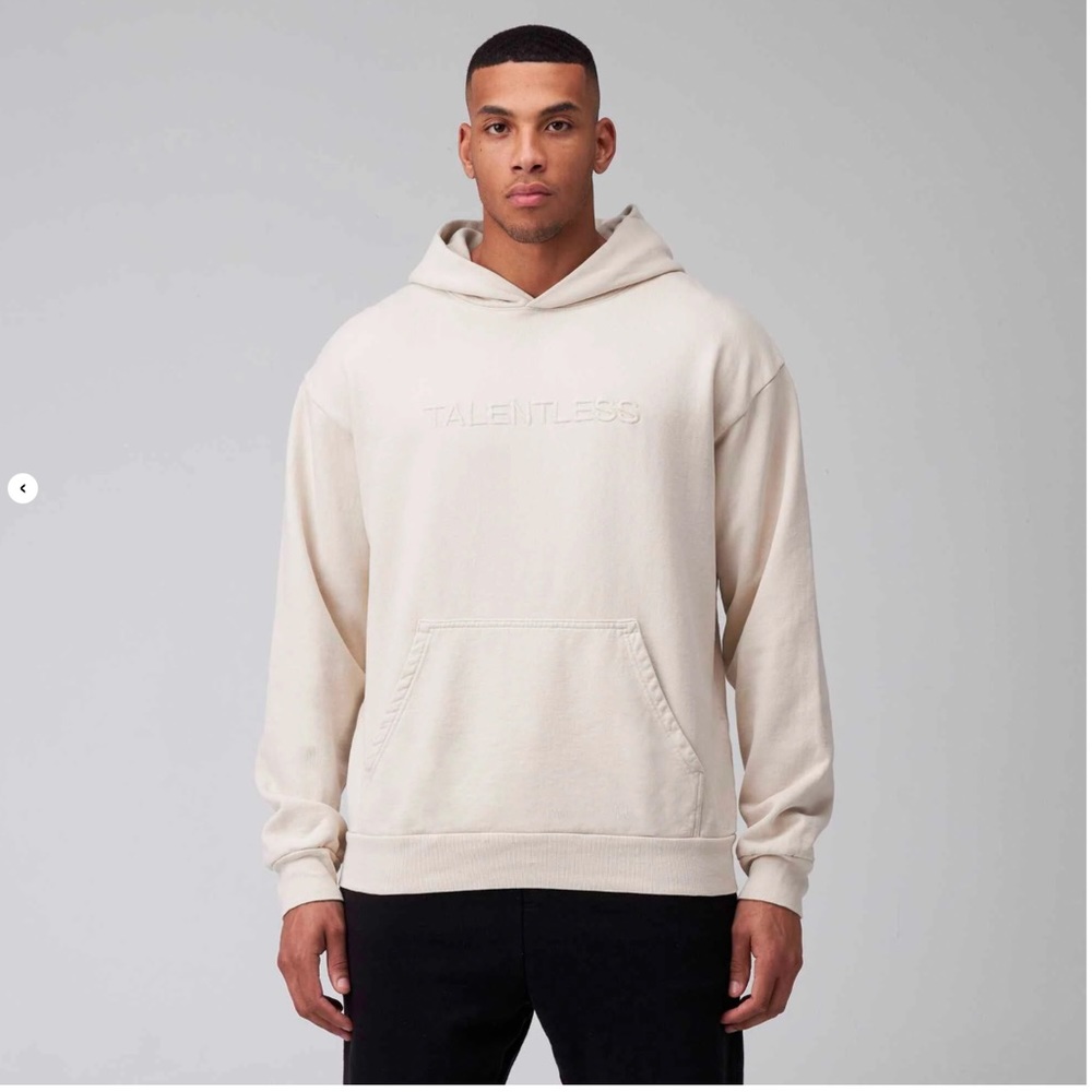 Talentless Circle Logo Embroidered Hoodie Size L